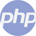 PHP logo in blue circle